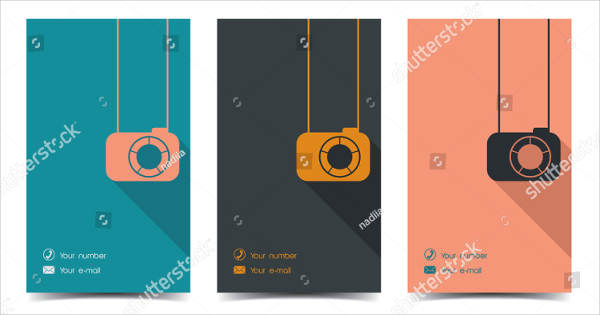 Photographer Business Card In A Flat Style