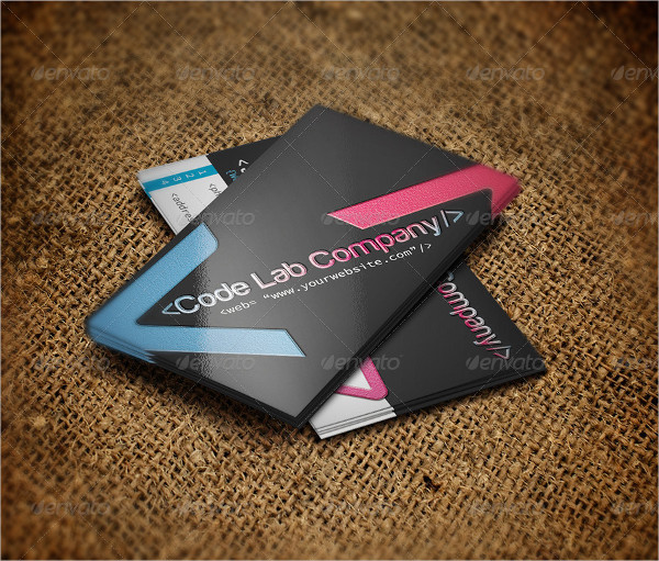 Web Developer Company Business Card Template