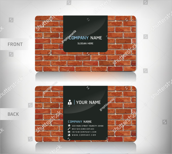 Construction Brick Wall Business Card Template