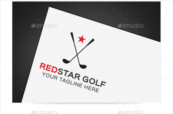 Redstar Golf Ball Logo Template