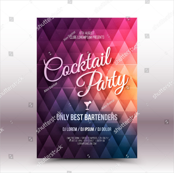 Retro Drinks Party Flyer Templates