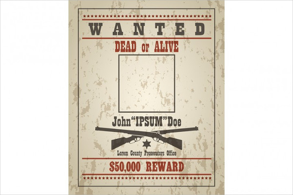 Retro Wanted Poster Template