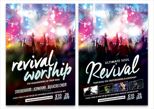 Revival Worship Flyer Template