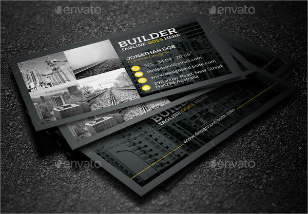 Sample Construction Business Card Template