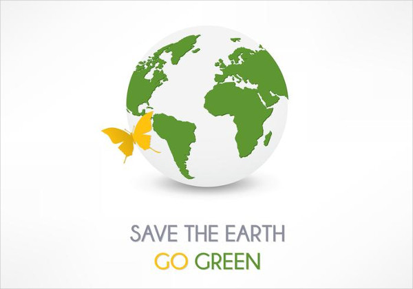 Save The Earth Green Background 