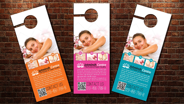 Spa Beauty Door Hangers Template