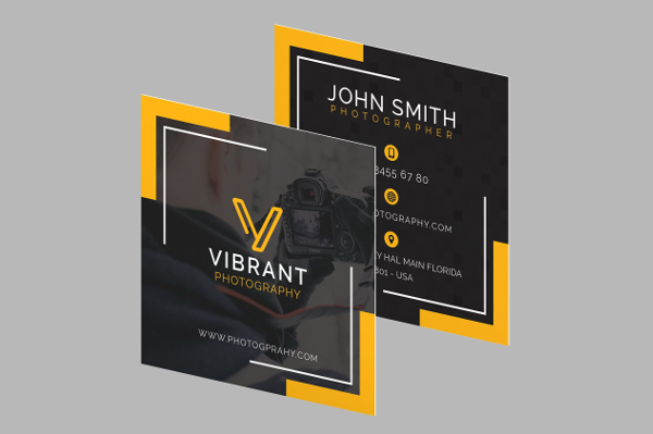 Square Photography Business Card