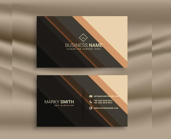 Stripes Business Cards With Diagonal Lines