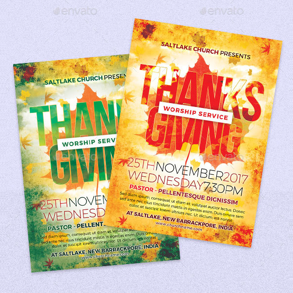 Thanks Giving Church Flyer Template