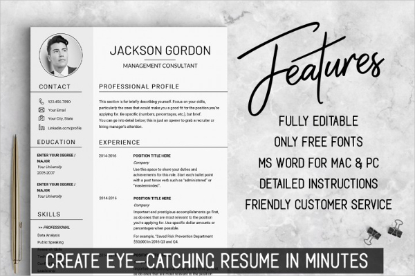 US Letter Creative Resume Design