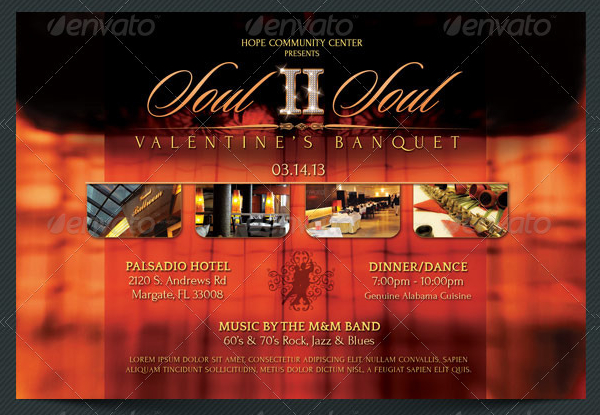 Valentines Banquet Flyers Template