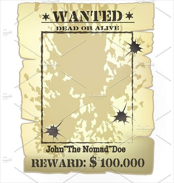 Vector Vintage Western Wanted Poster