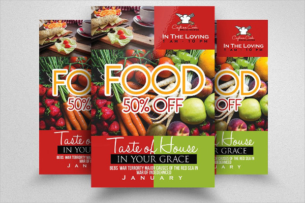 Vegetarian Catering Food Flyer Templates