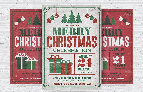 Vintage Christmas Party Flyer Templates