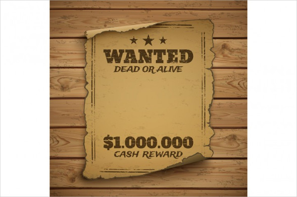 Wanted Dead Alive Poster Template