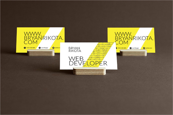 Web Developer Coder Business Card Template