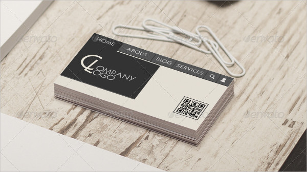 Web Developer Menu Style Business Card