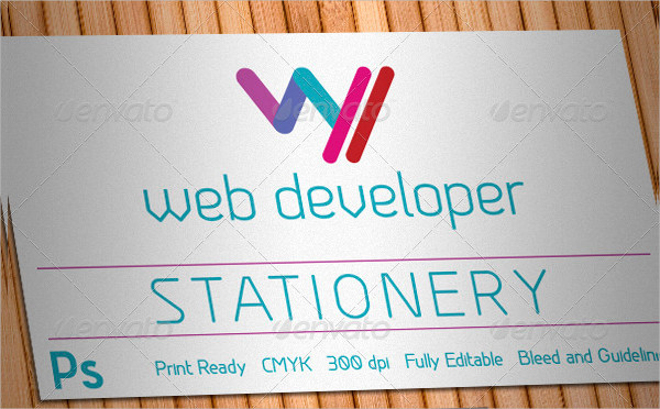 Web Developer Stationery Business Card Template