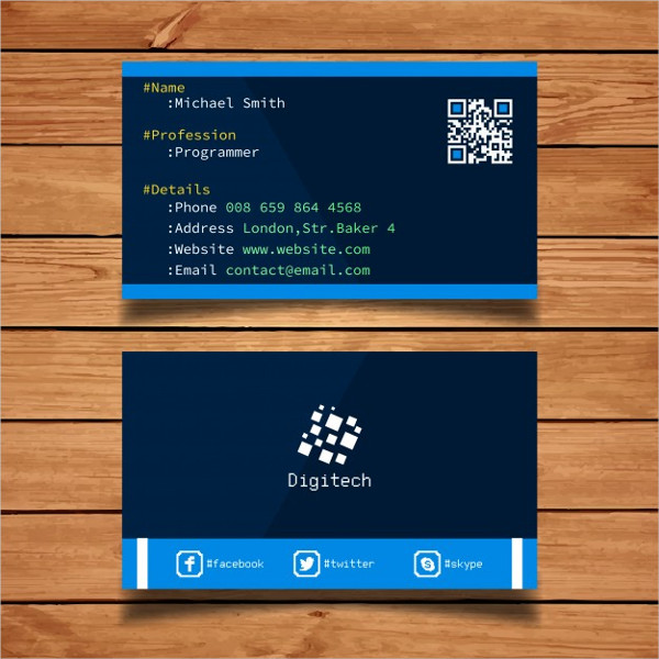 Web Developer Presentation Business Card Template