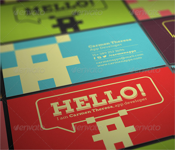 Web Technology Developer Business Card Template