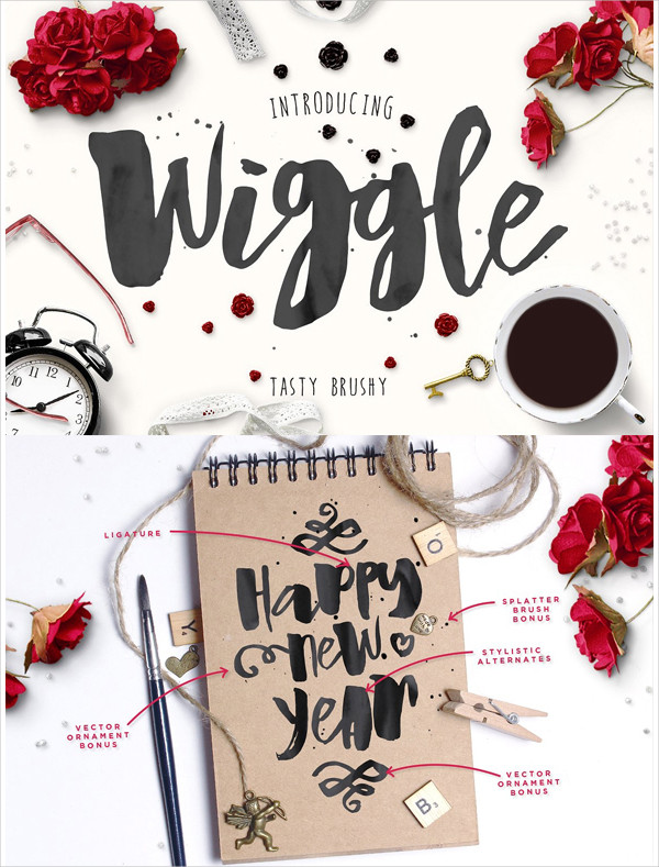 Wiggle Watercolor Brush Script