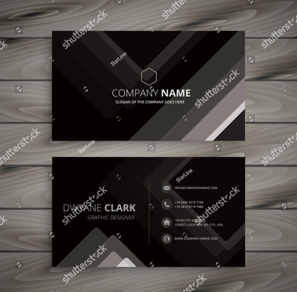 Black Dark Stripes Business cards