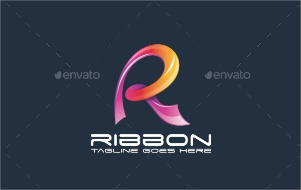 Abstract Ribbon Design Logo Template