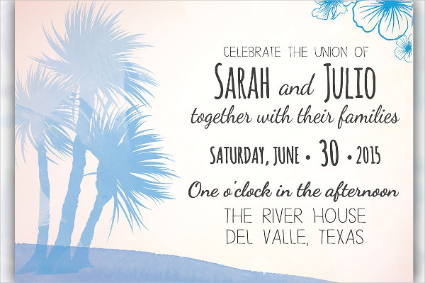 Beach Themed Wedding Inviations