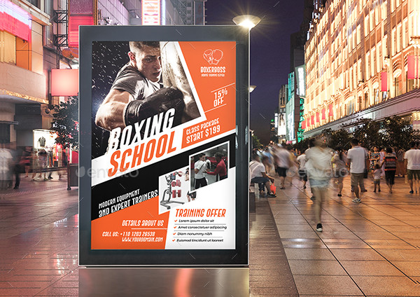 Boxing School Posters Template