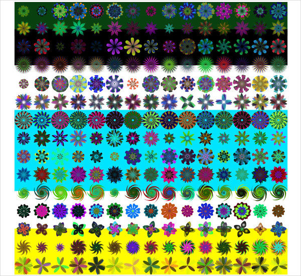 Colourful Flowers Brushes