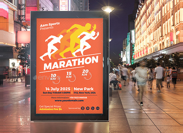 Conference Marathon Event Poster Template