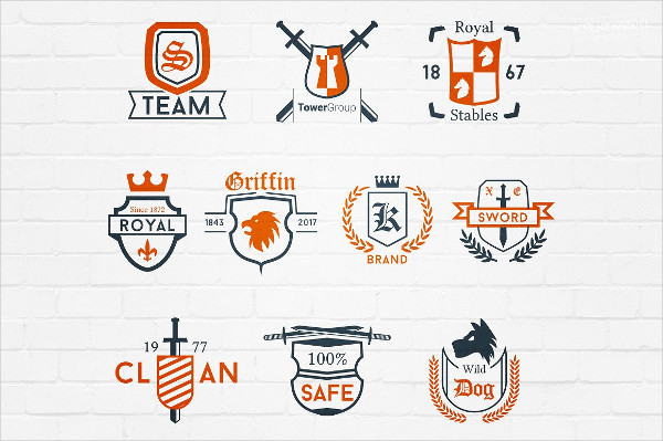 Crest Shield Badge Logos