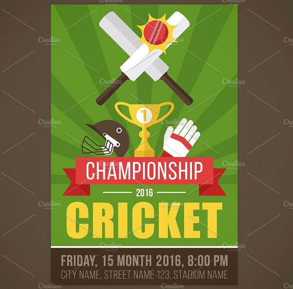 Cricket Student Flyer Template