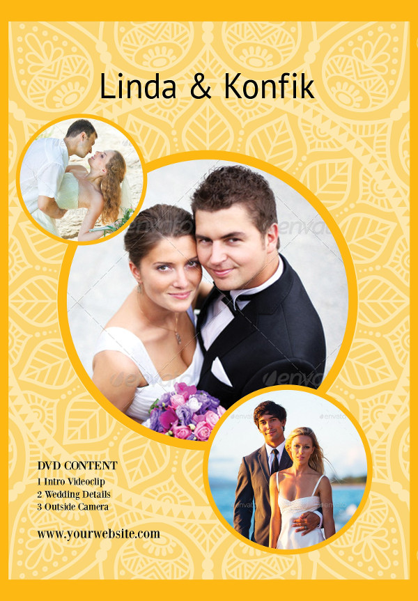 DVD Wedding Cover Template