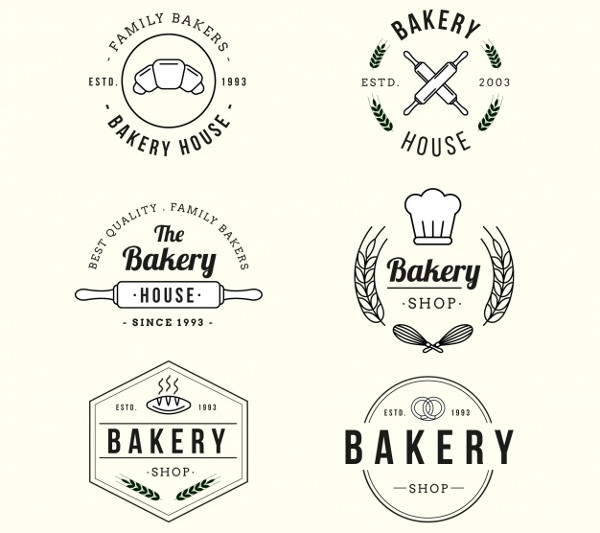 Free Bakery Logos In Vintage Style
