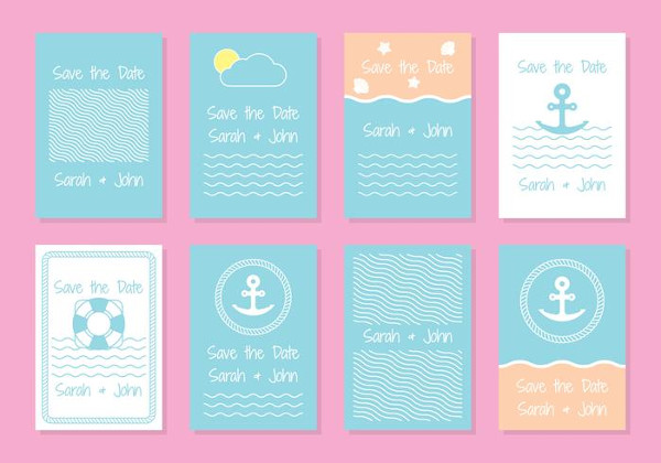 Free Nautical Wedding Invitation Card Templates