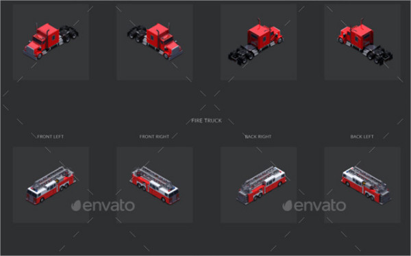 Isometric Car Icons Pack