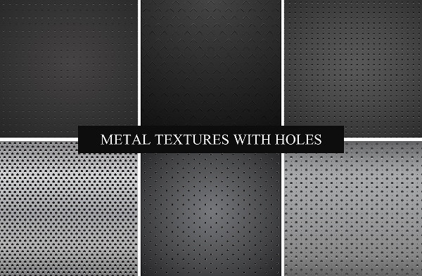 Metallic Dark Textures With Holes