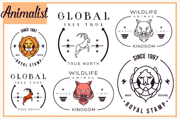 Minimal Animal Badge Logos