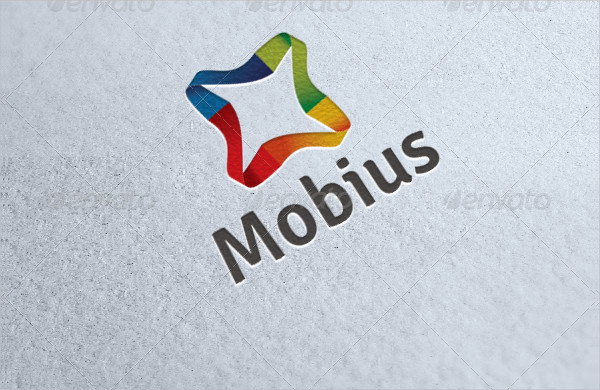 Ribbon Mobius Logo Template