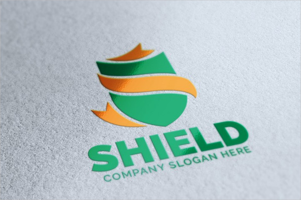 Ribbon Shield Logo Template