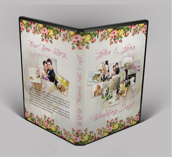 Wedding CD And DVD Cover Free PSD