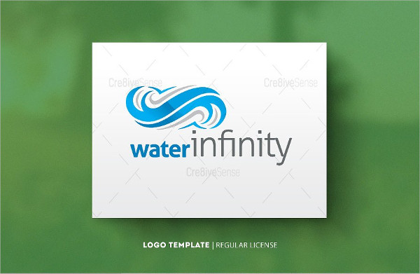 Water Infinity Logo Template