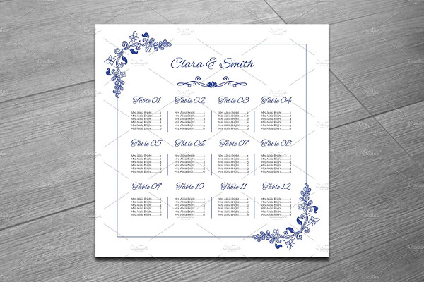 Wedding Seating Vector Chat Template