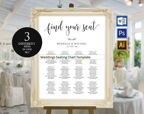 Clean Wedding Seating Chart Template