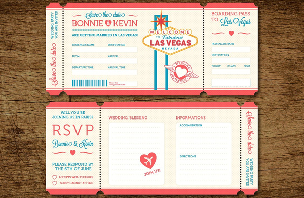 Blank Las Vegas Vector Invite Tickets