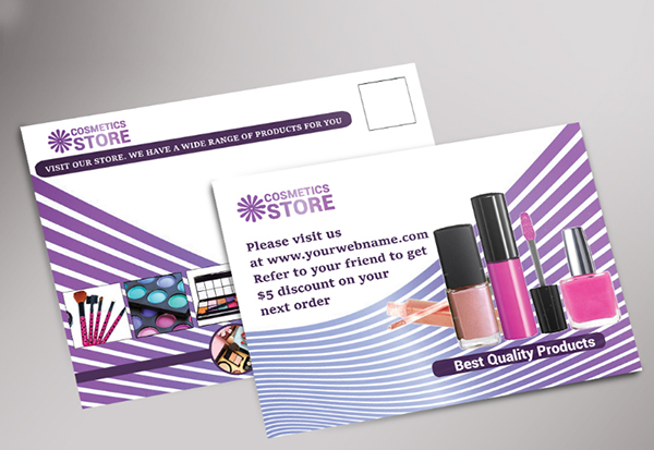 Cosmetic Store PowerPoint Postcard Template