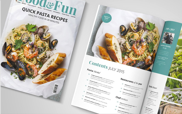 Food and Fun Magazine InDesign Template