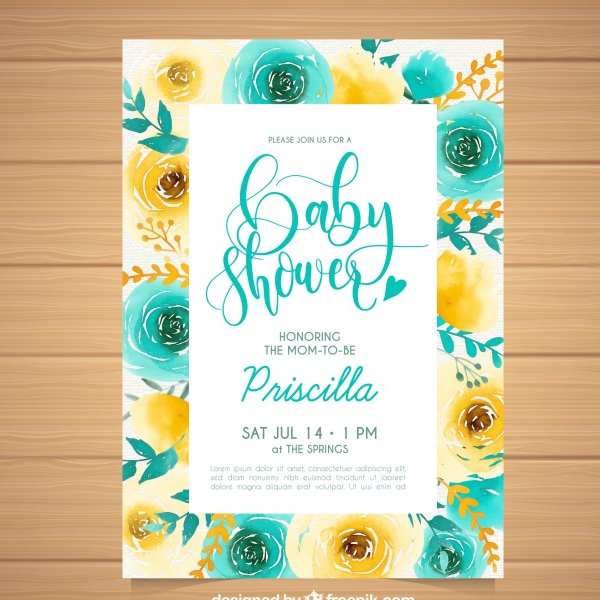 Free Download Baby Shower Card Invitations