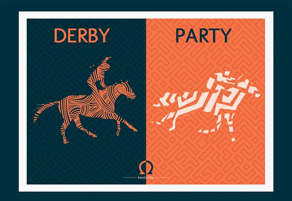 Free Download Derby Party Advertising Postcard Template